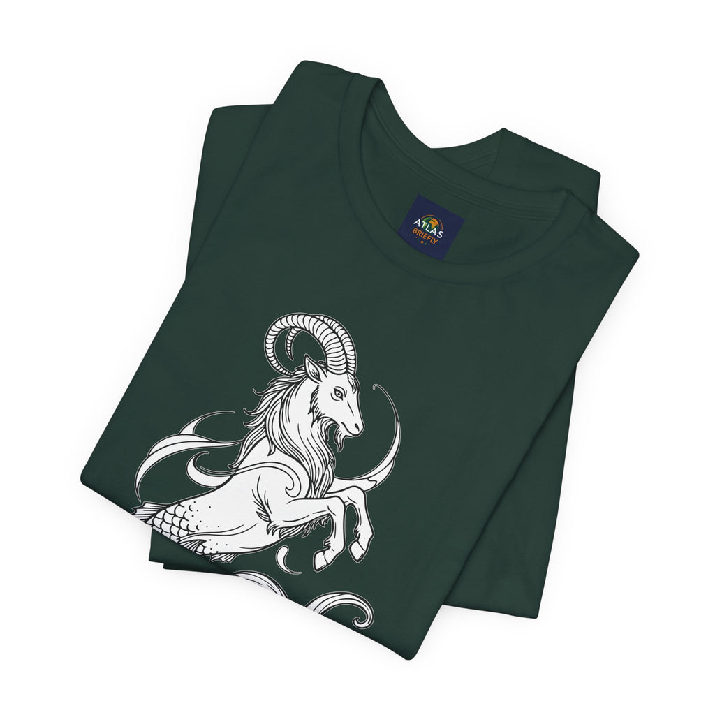 Capricorn Zodiac Tee - Unisex Minimalist Horoscope Shirt in Black and White