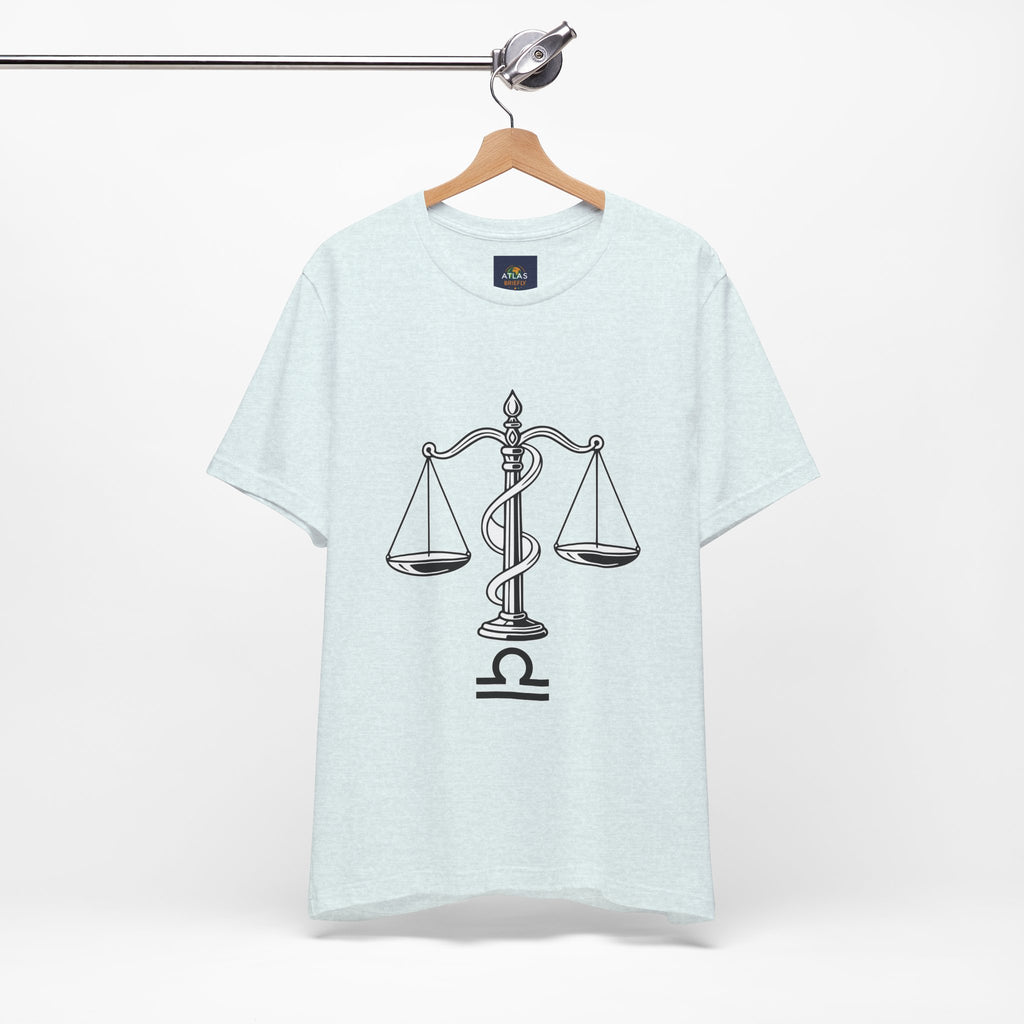 Libra Zodiac Tee - Stylish Unisex Minimalist Black and White Design