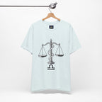 Libra Zodiac Tee - Stylish Unisex Minimalist Black and White Design