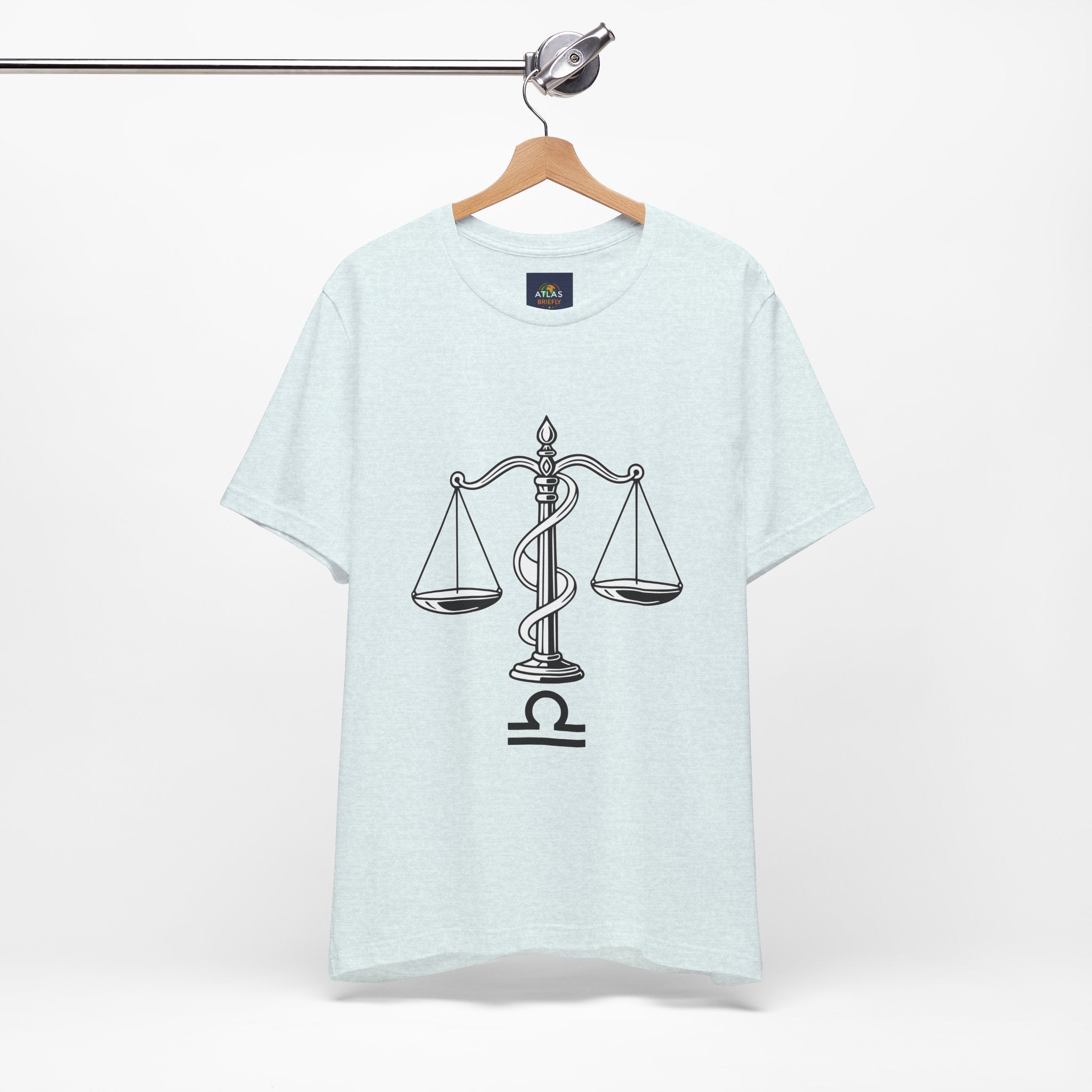 Libra Zodiac Tee - Stylish Unisex Minimalist Black and White Design