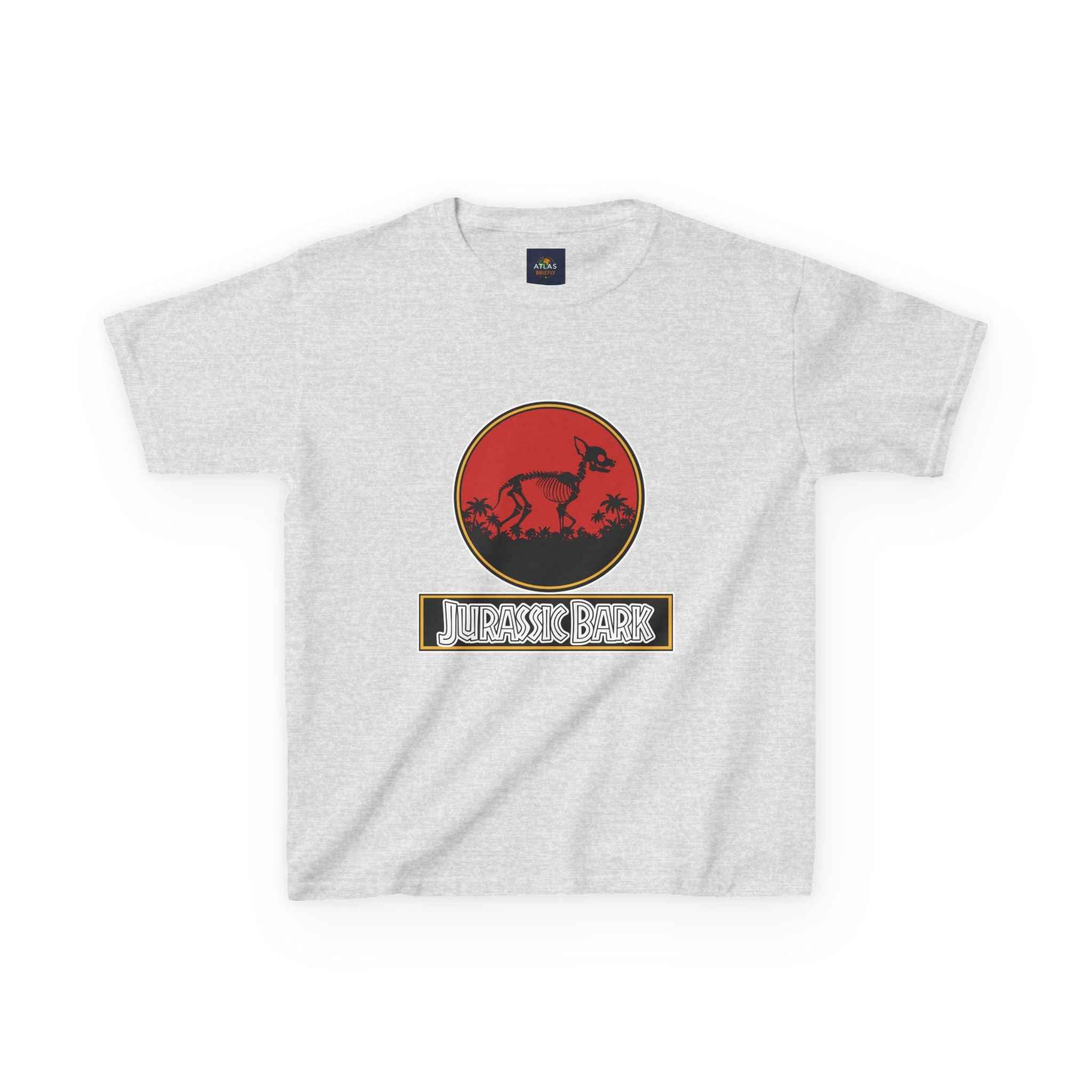 Kids Chihuahua Jurassic Bark T-Shirt - Fun Dog & Dinosaur Tee for Young Pet Lovers - Atlas Briefly