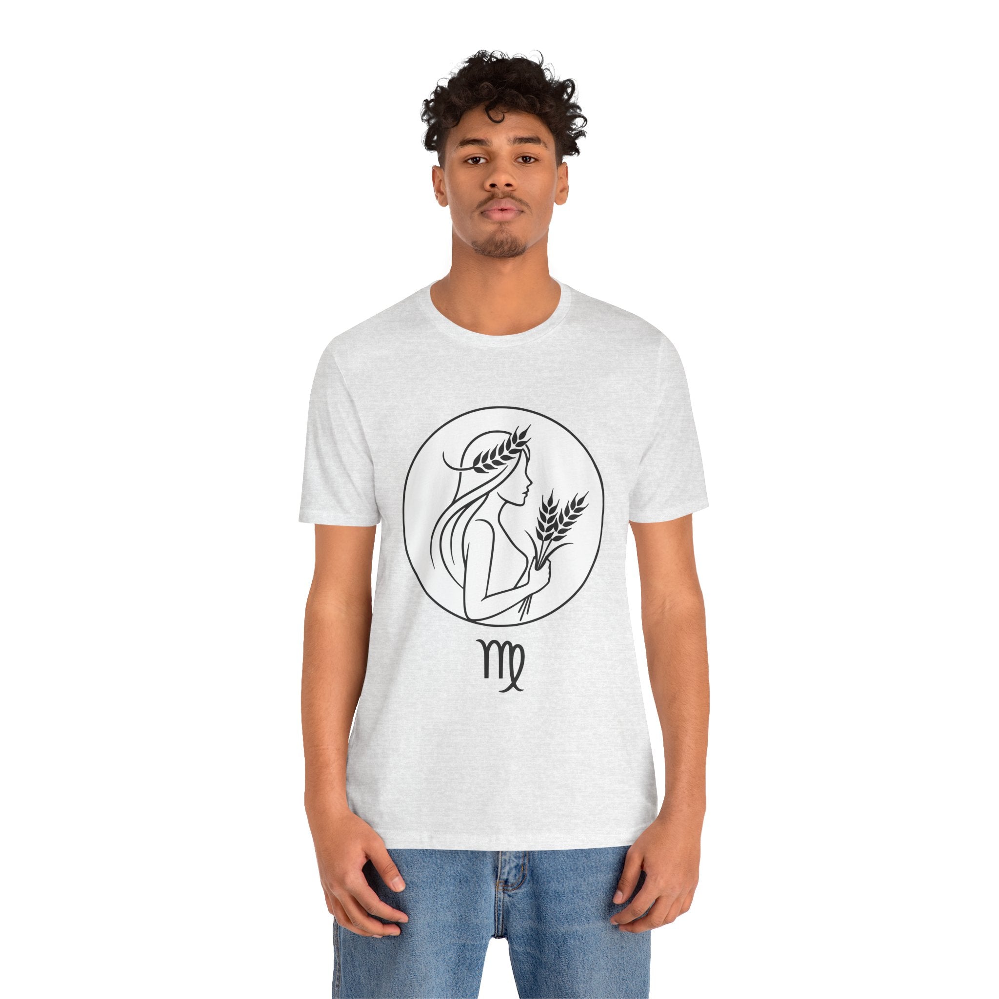 Virgo Zodiac Tee - Minimalist Black and White Unisex T-Shirt