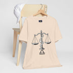 Libra Zodiac Tee - Stylish Unisex Minimalist Black and White Design