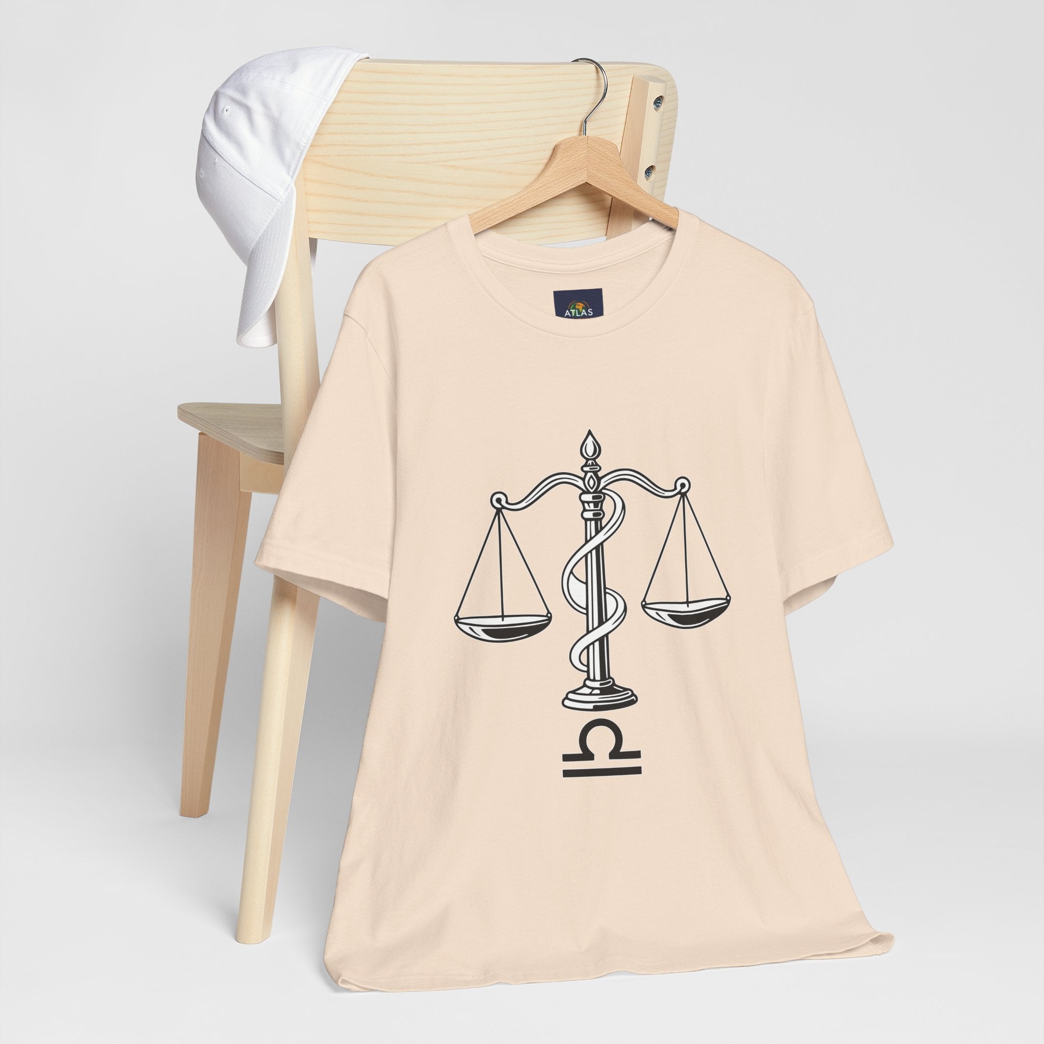 Libra Zodiac Tee - Stylish Unisex Minimalist Black and White Design