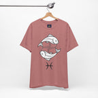 Pisces Zodiac T-shirt - Minimalist Black and White Unisex Tee