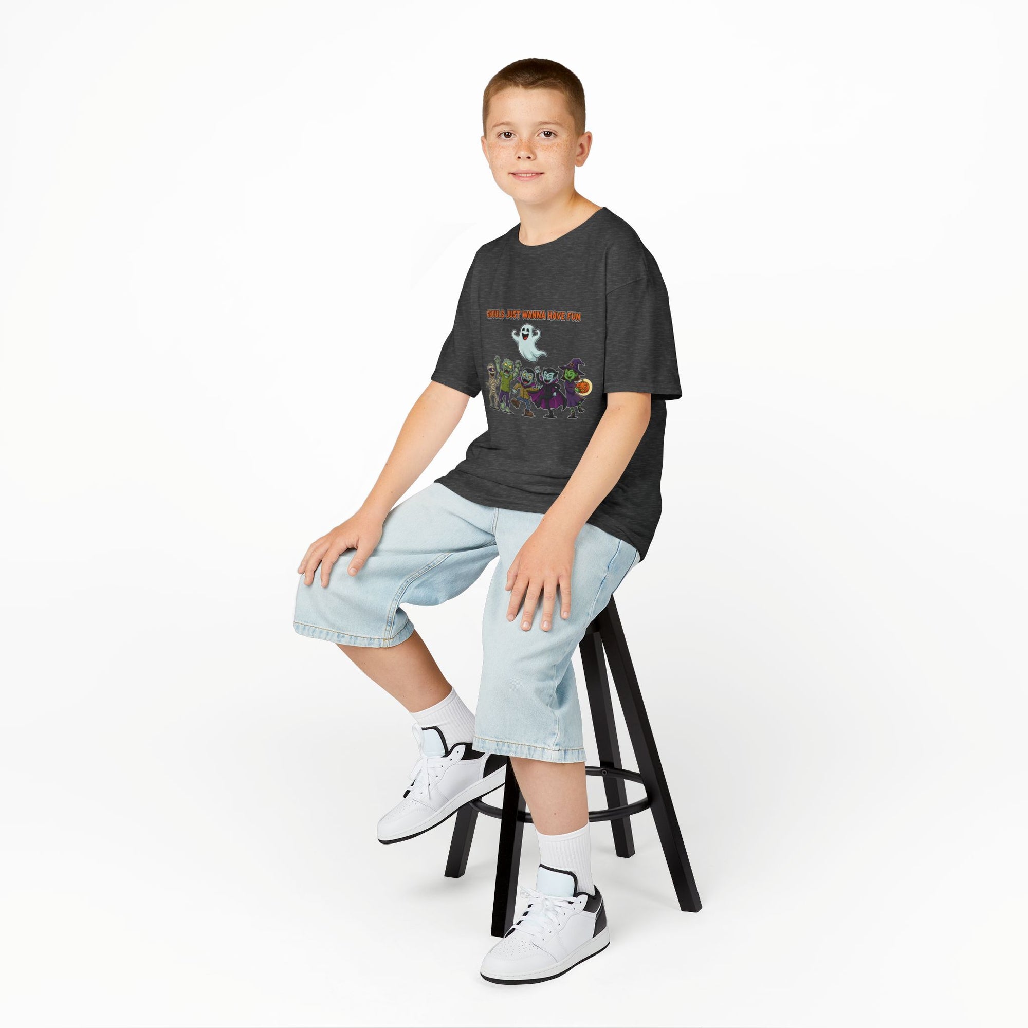 Ghouls Just Wanna Have Fun Kids Halloween T-Shirt | Funny Ghost Mummy Zombie Vampire Witch Shirt for Boys & Girls Trick or Treat Tee - Atlas Briefly