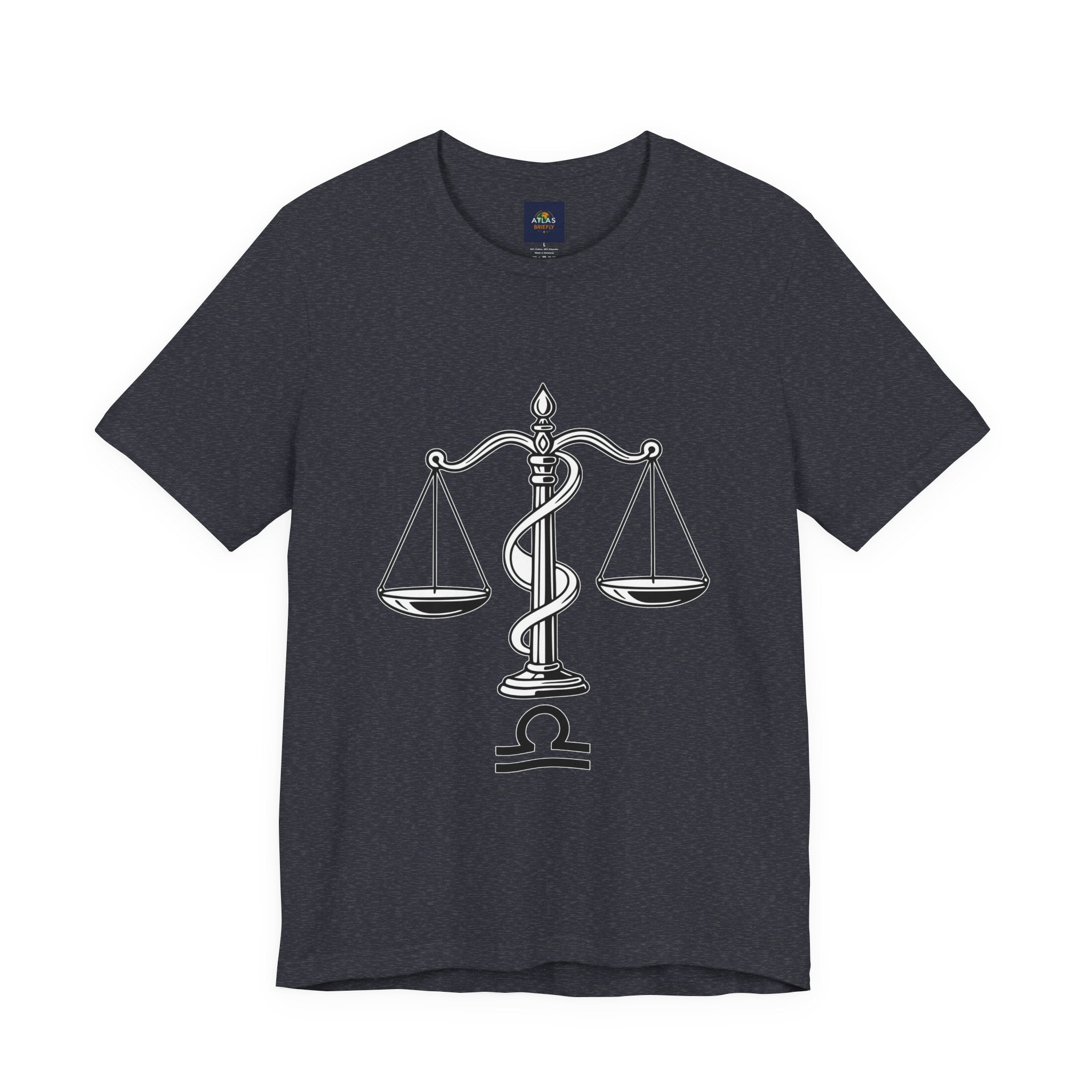 Libra Zodiac Tee - Stylish Unisex Minimalist Black and White Design