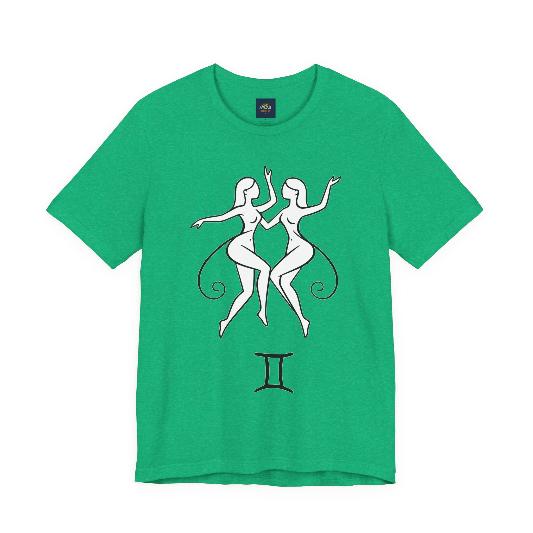 Gemini Zodiac Tee - Minimalistic Black and White Unisex Design