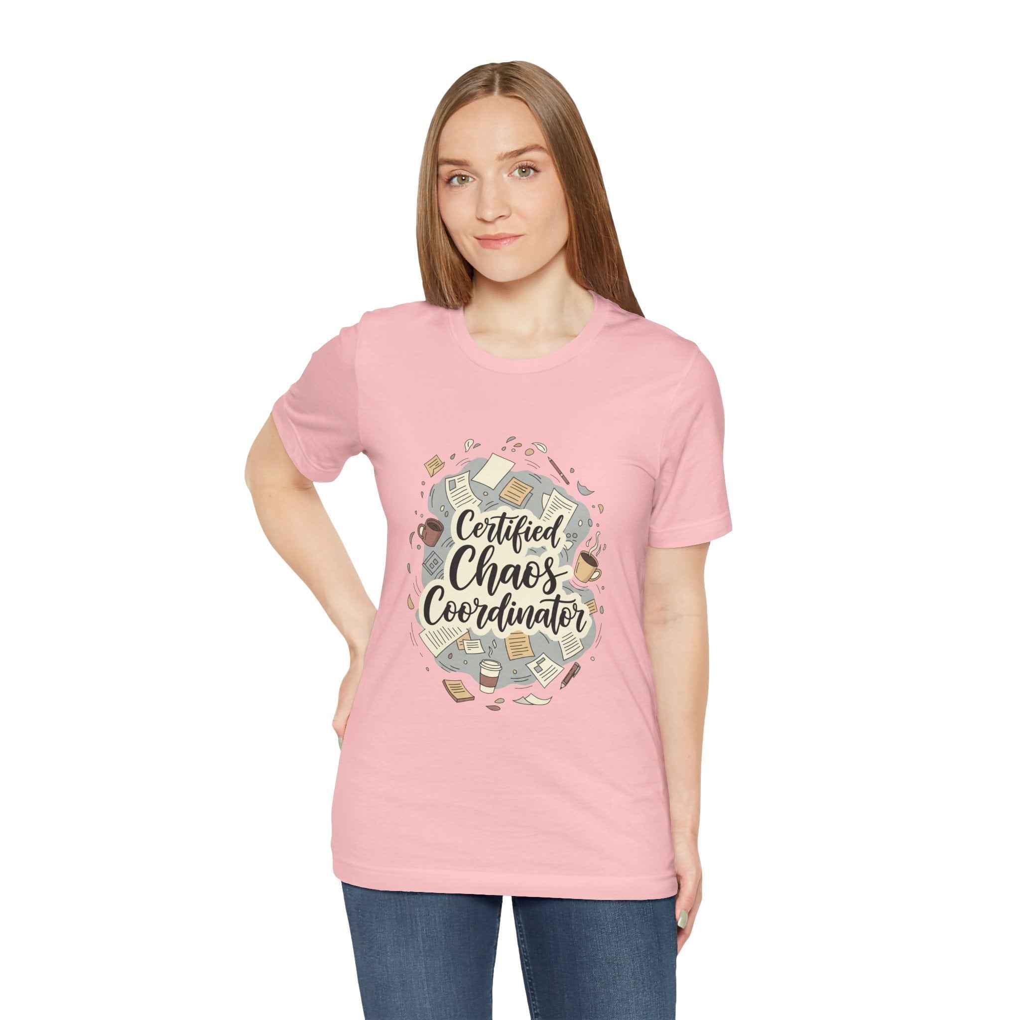 Certified Chaos Coordinator T-Shirt - Funny Mom Teacher Gift | Organized Chaos Tee for Stress-Free Life - Atlas Briefly