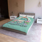 NamasTe-Rex Duvet Cover - Yoga Dinosaur Bedding for a Playful Bedroom - Atlas Briefly
