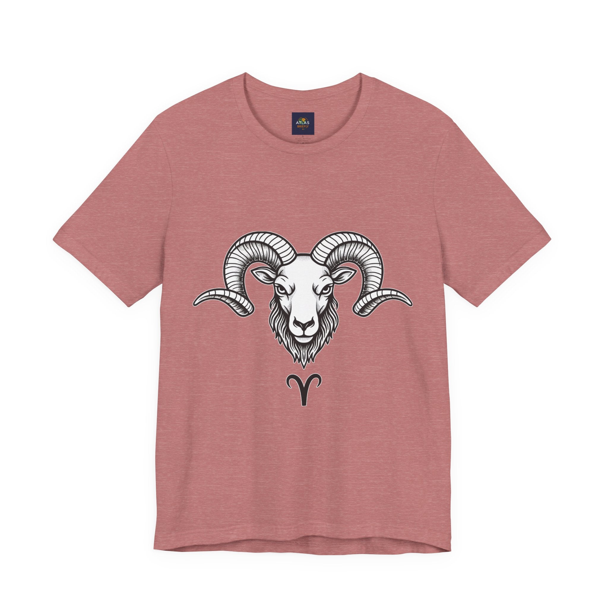 Aries Horoscope Tee - Unisex Black and White Minimal Design