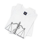 Libra Zodiac Tee - Stylish Unisex Minimalist Black and White Design