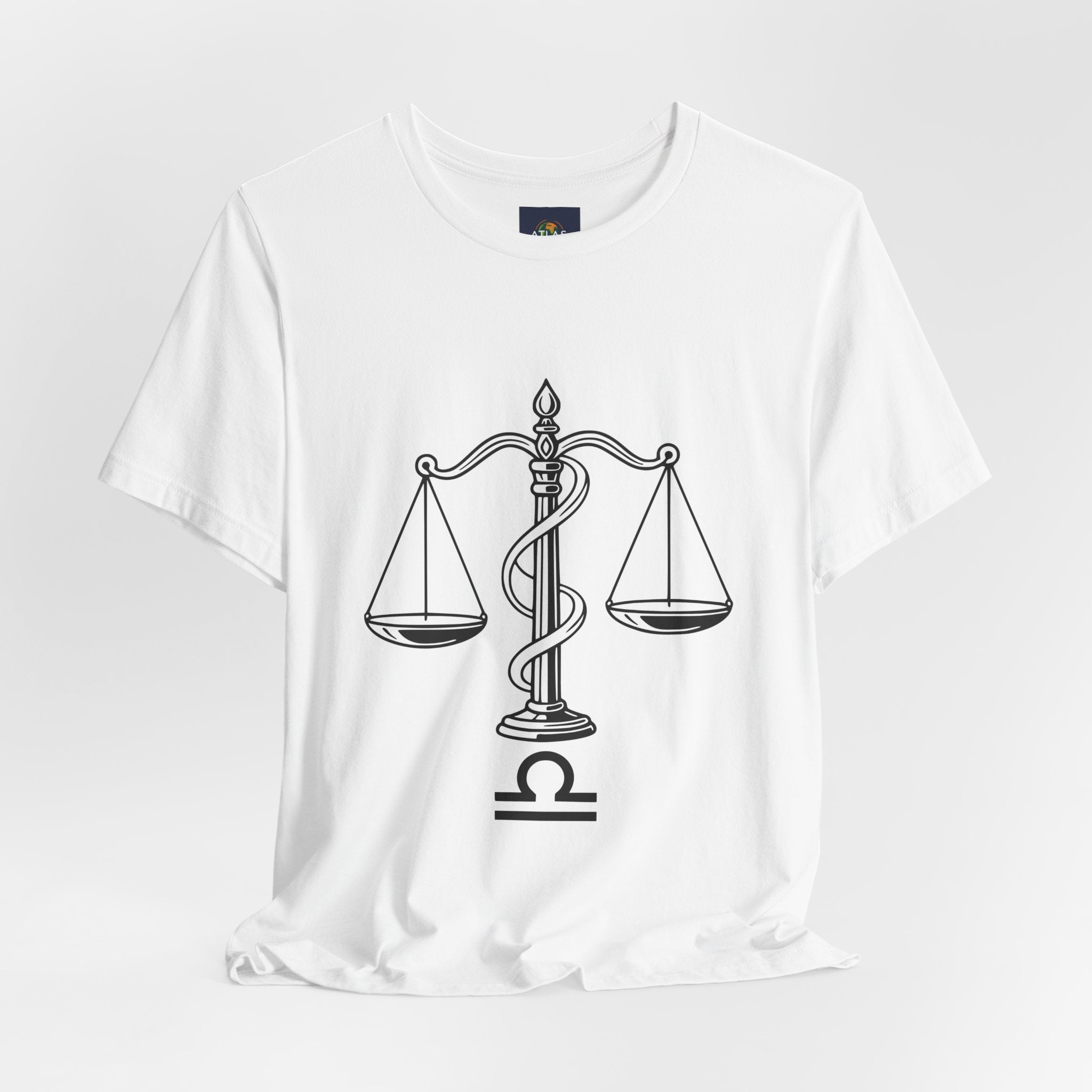 Libra Zodiac Tee - Stylish Unisex Minimalist Black and White Design