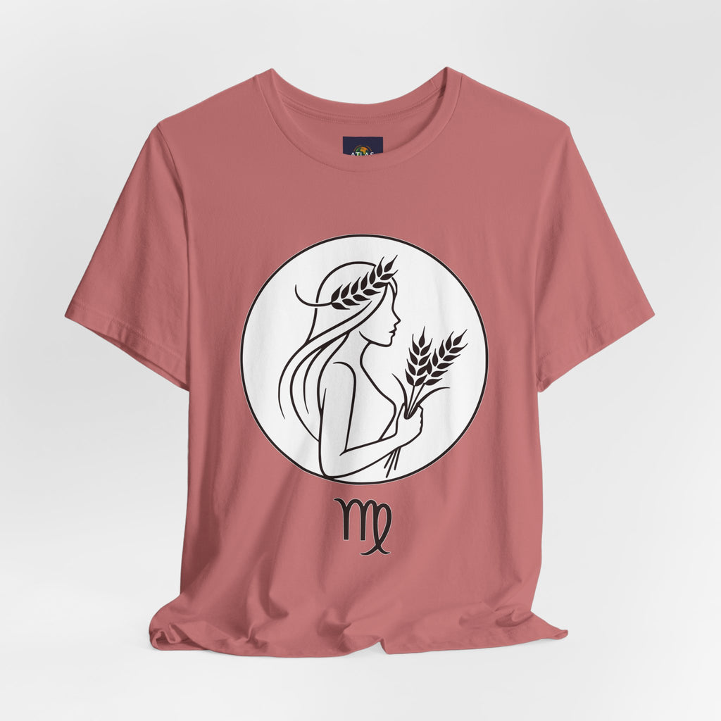 Virgo Zodiac Tee - Minimalist Black and White Unisex T-Shirt