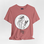Virgo Zodiac Tee - Minimalist Black and White Unisex T-Shirt