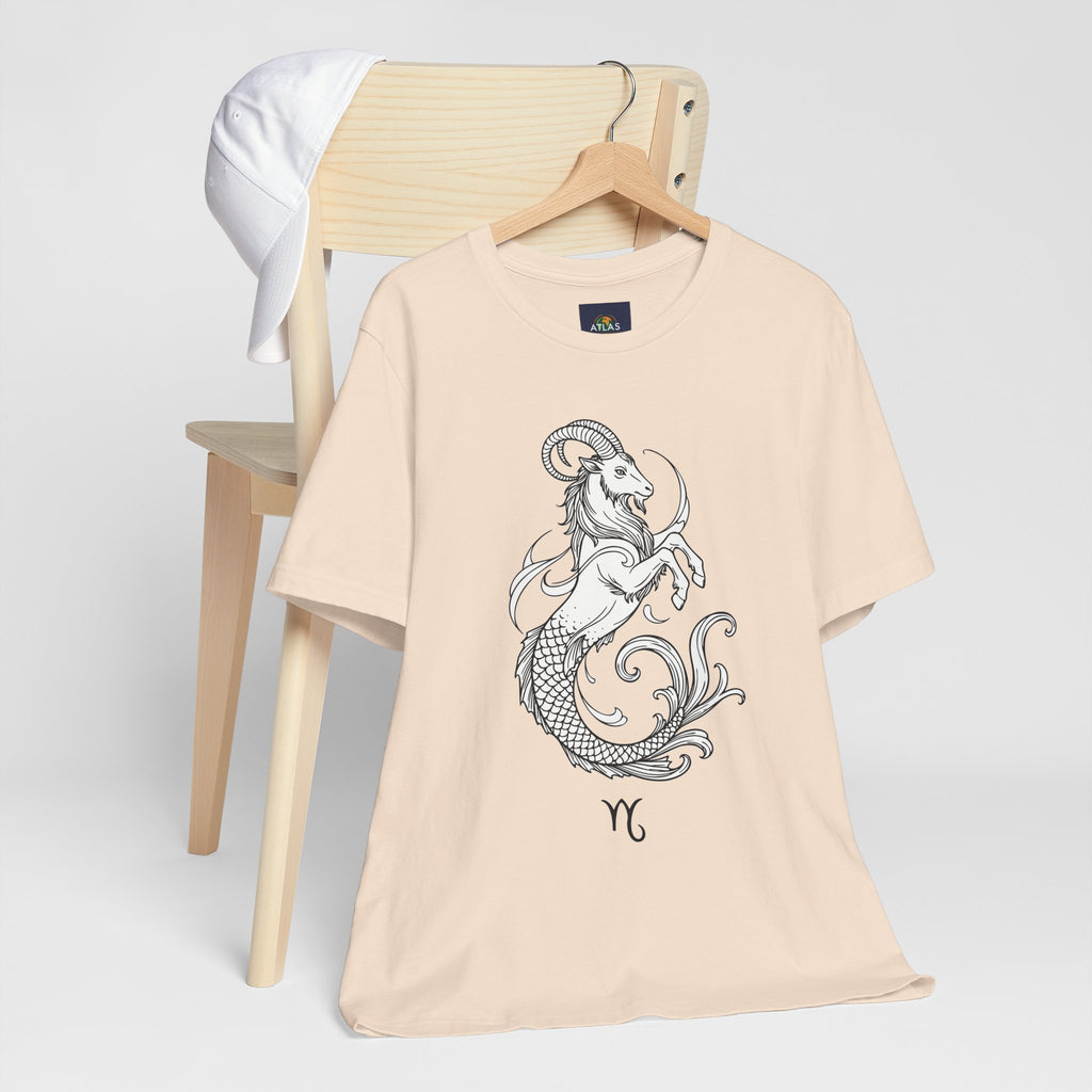 Capricorn Zodiac Tee - Unisex Minimalist Horoscope Shirt in Black and White