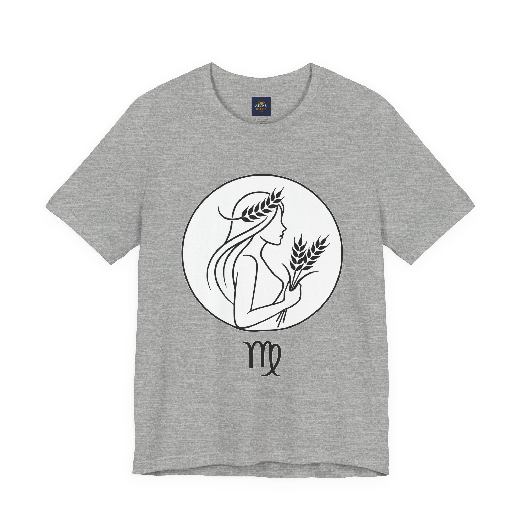 Virgo Zodiac Tee - Minimalist Black and White Unisex T-Shirt