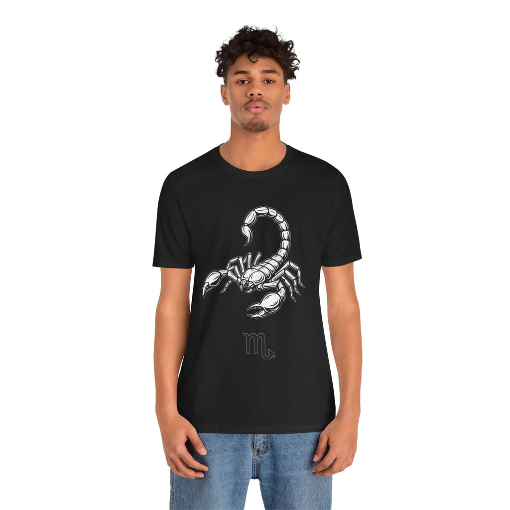 Scorpio Zodiac Tee - Unisex Minimalist Black and White Design