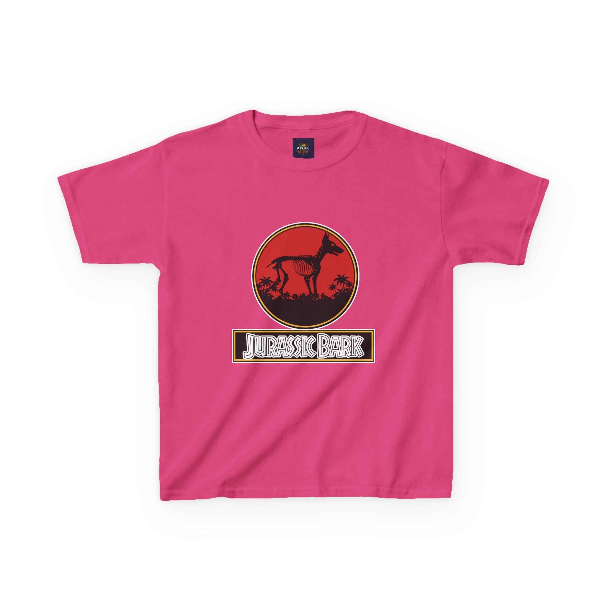 Kids Doberman Jurassic Bark T-Shirt | Fun Dog Tee for Kids - Atlas Briefly