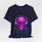 Neon Skull Synthwave Tee - Atlas Briefly