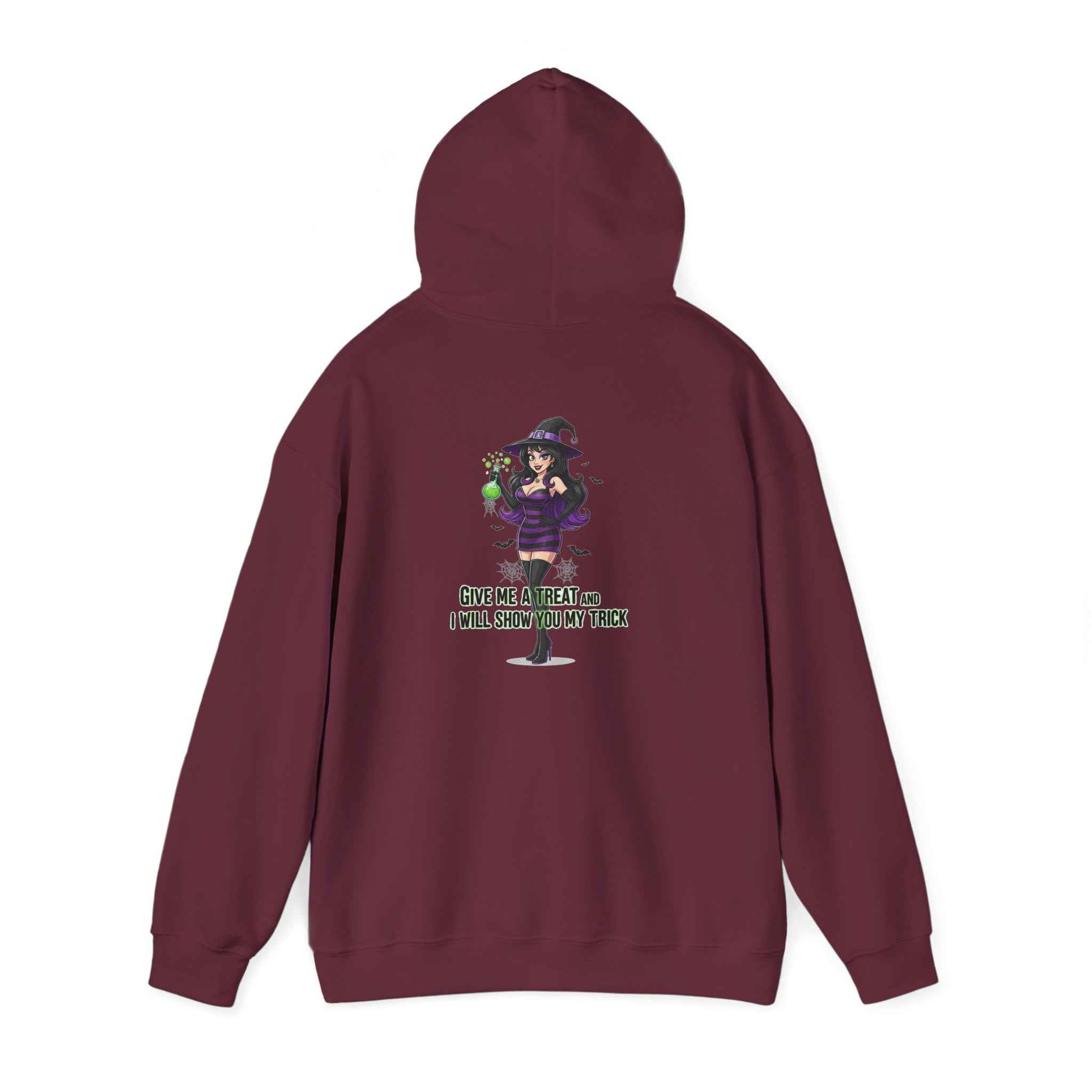 Sexy Witch Hoodie - Flirty Witch Costume Sweatshirt for Halloween Trick or Treat - Atlas Briefly