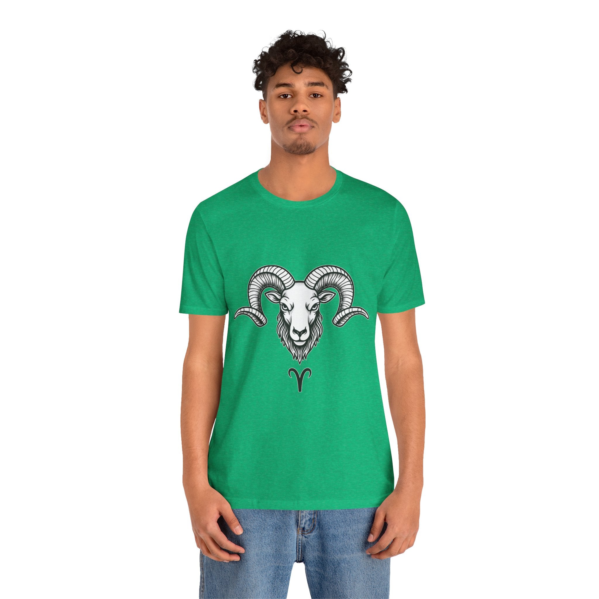 Aries Horoscope Tee - Unisex Black and White Minimal Design