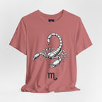 Scorpio Zodiac Tee - Unisex Minimalist Black and White Design