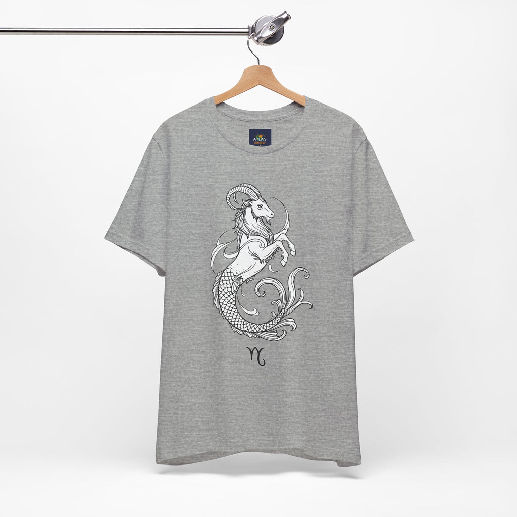 Capricorn Zodiac Tee - Unisex Minimalist Horoscope Shirt in Black and White