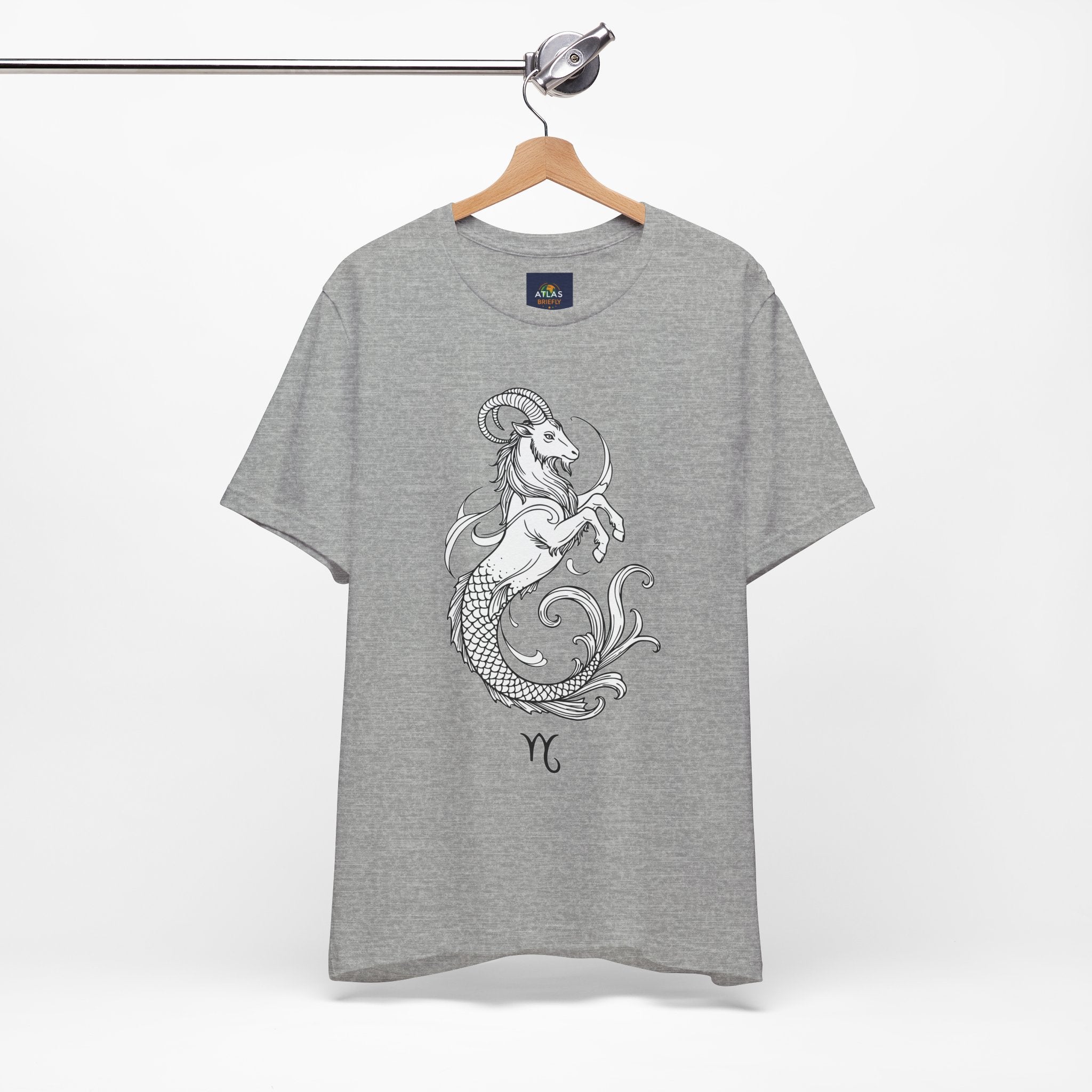 Capricorn Zodiac Tee - Unisex Minimalist Horoscope Shirt in Black and White