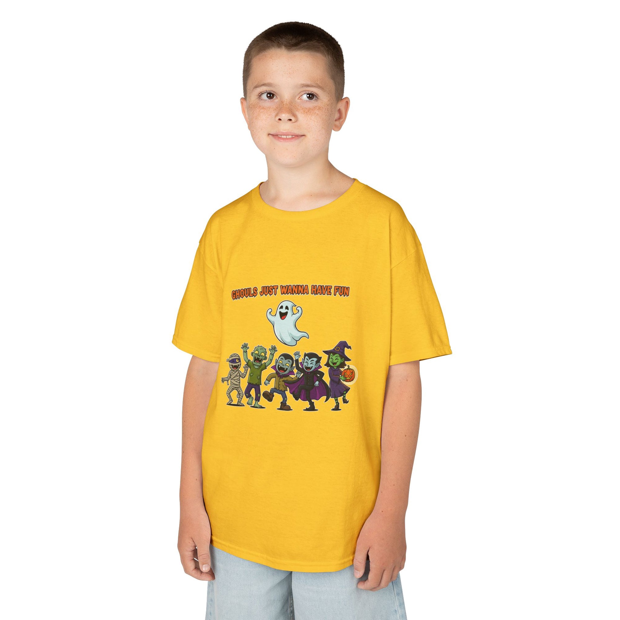 Ghouls Just Wanna Have Fun Kids Halloween T-Shirt | Funny Ghost Mummy Zombie Vampire Witch Shirt for Boys & Girls Trick or Treat Tee - Atlas Briefly