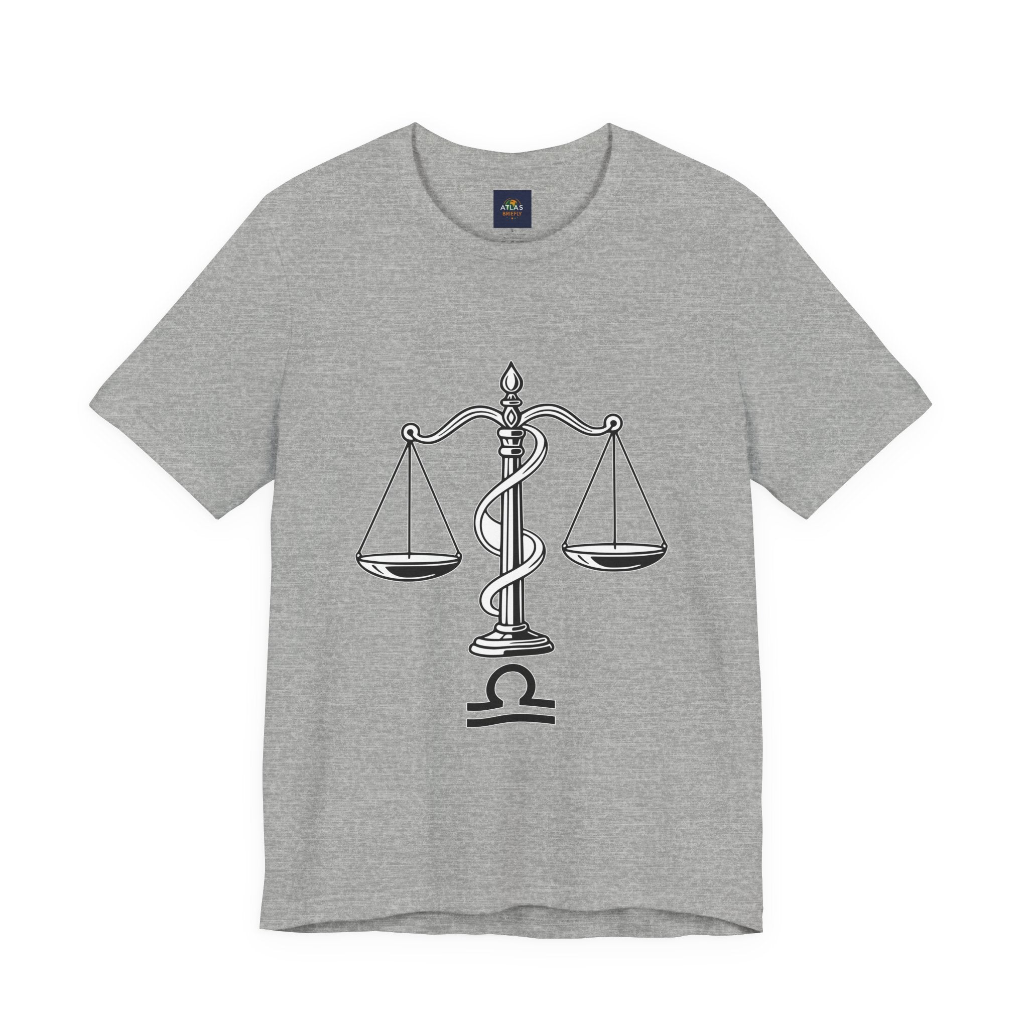 Libra Zodiac Tee - Stylish Unisex Minimalist Black and White Design