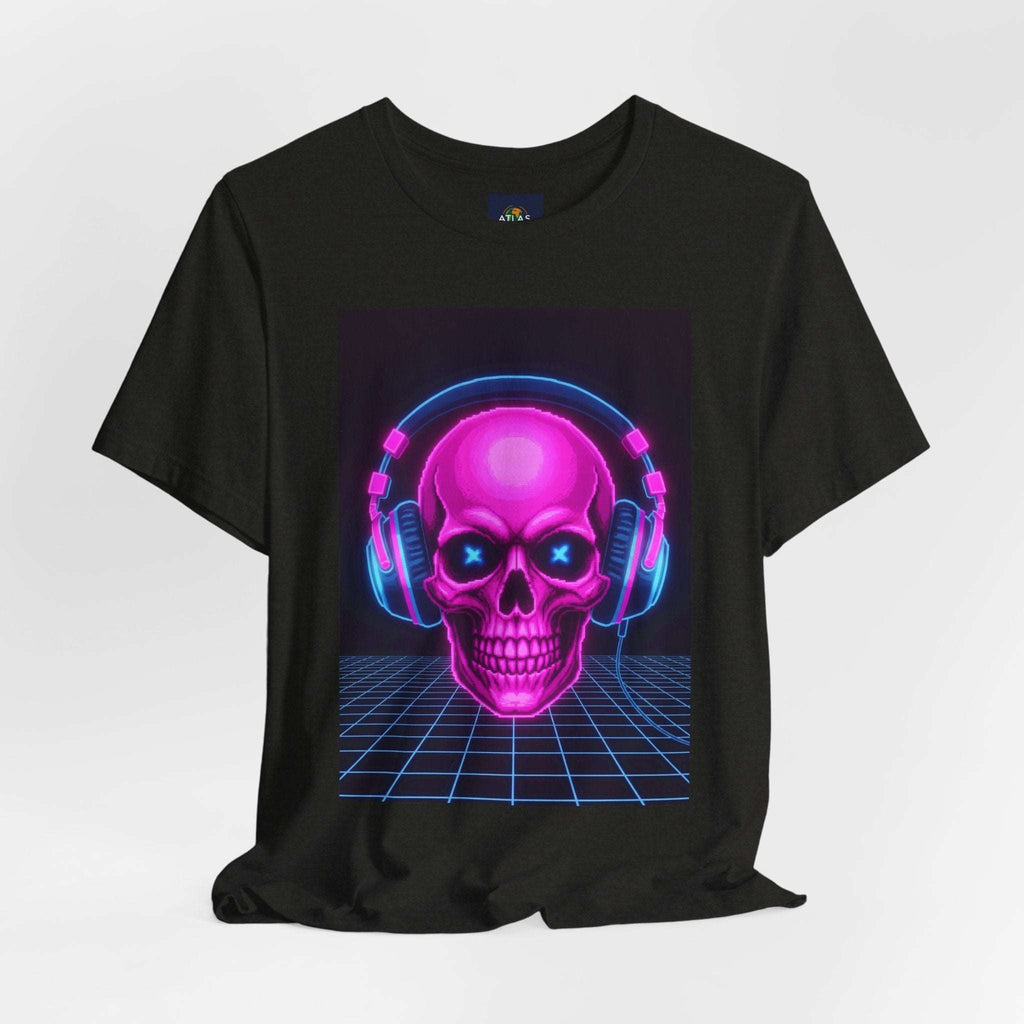 Neon Skull Synthwave Tee - Atlas Briefly