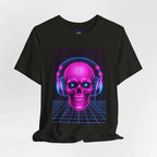 Neon Skull Synthwave Tee - Atlas Briefly
