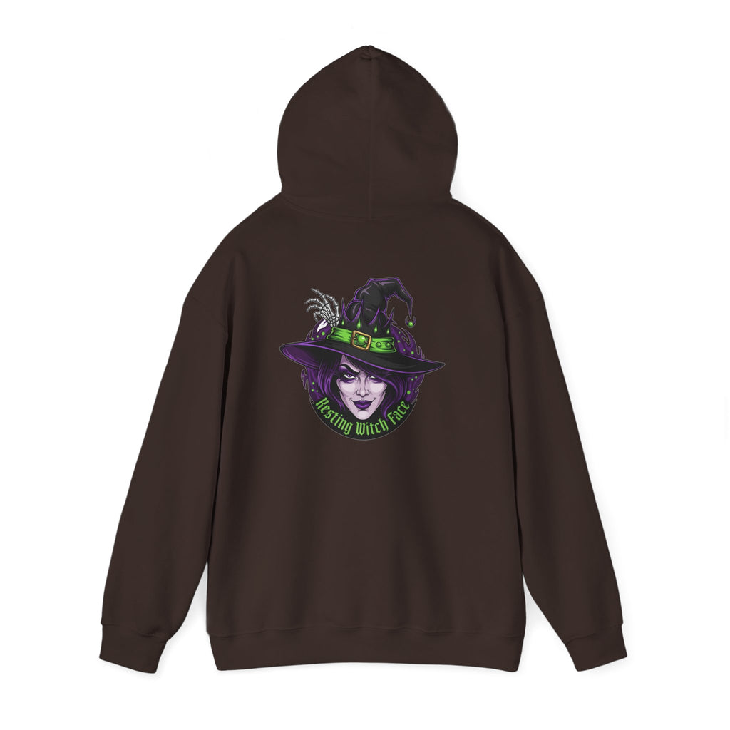 Resting Witch Face Halloween Hoodie – Funny Witch Graphic - Atlas Briefly