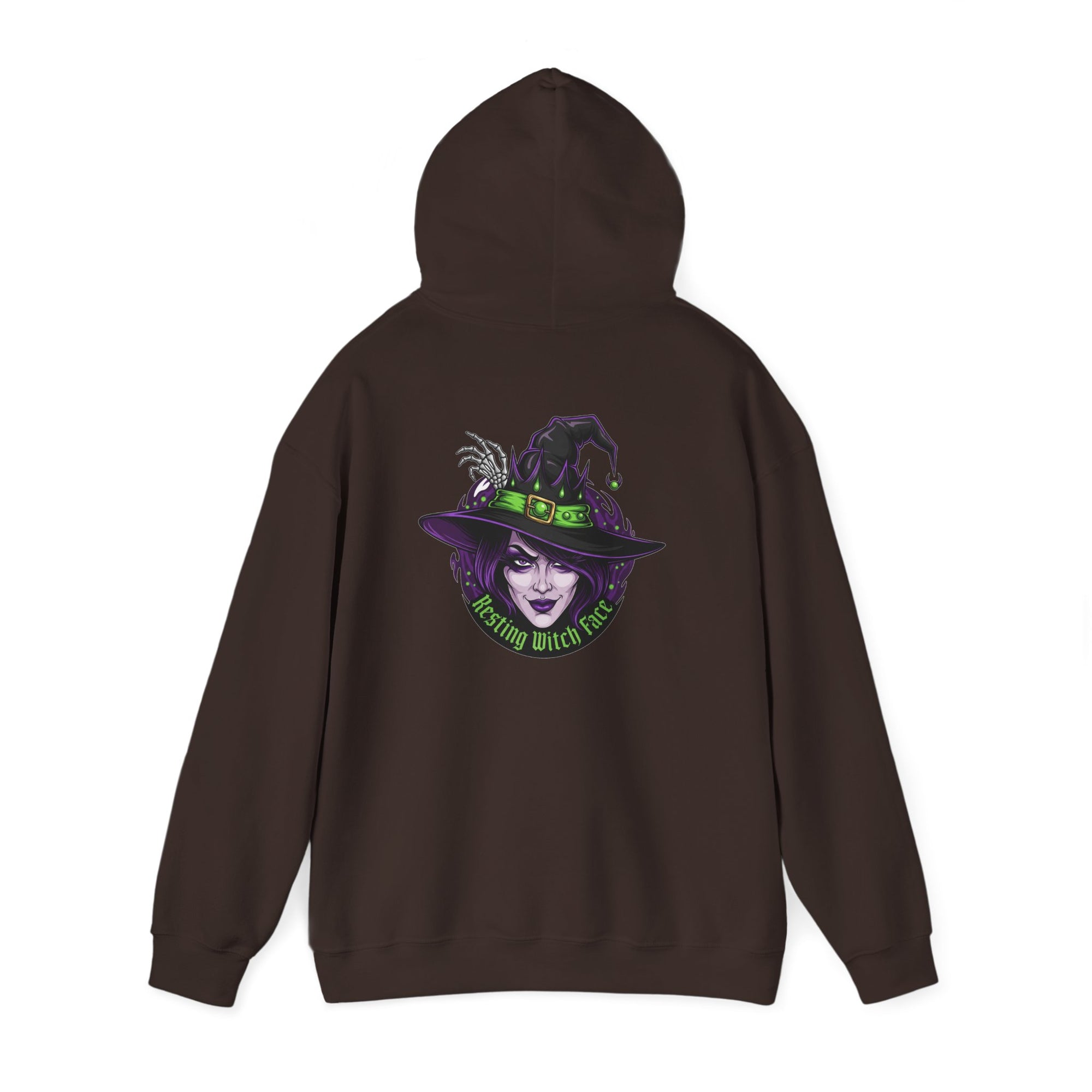 Resting Witch Face Halloween Hoodie – Funny Witch Graphic - Atlas Briefly