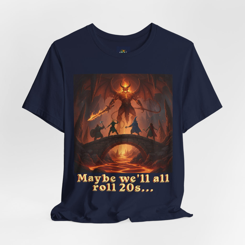 D&D Fantasy T-Shirt - Roll a Natural 20 Dungeon Master RPG Unisex Tee
