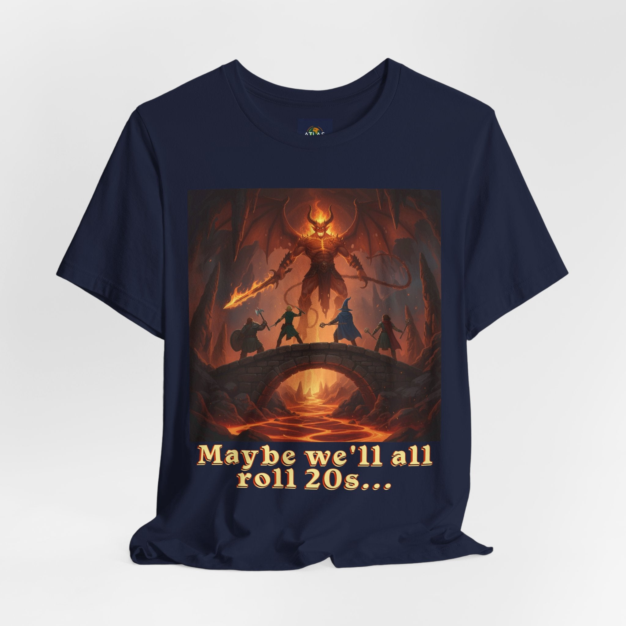 D&D Fantasy T-Shirt - Roll a Natural 20 Dungeon Master RPG Unisex Tee