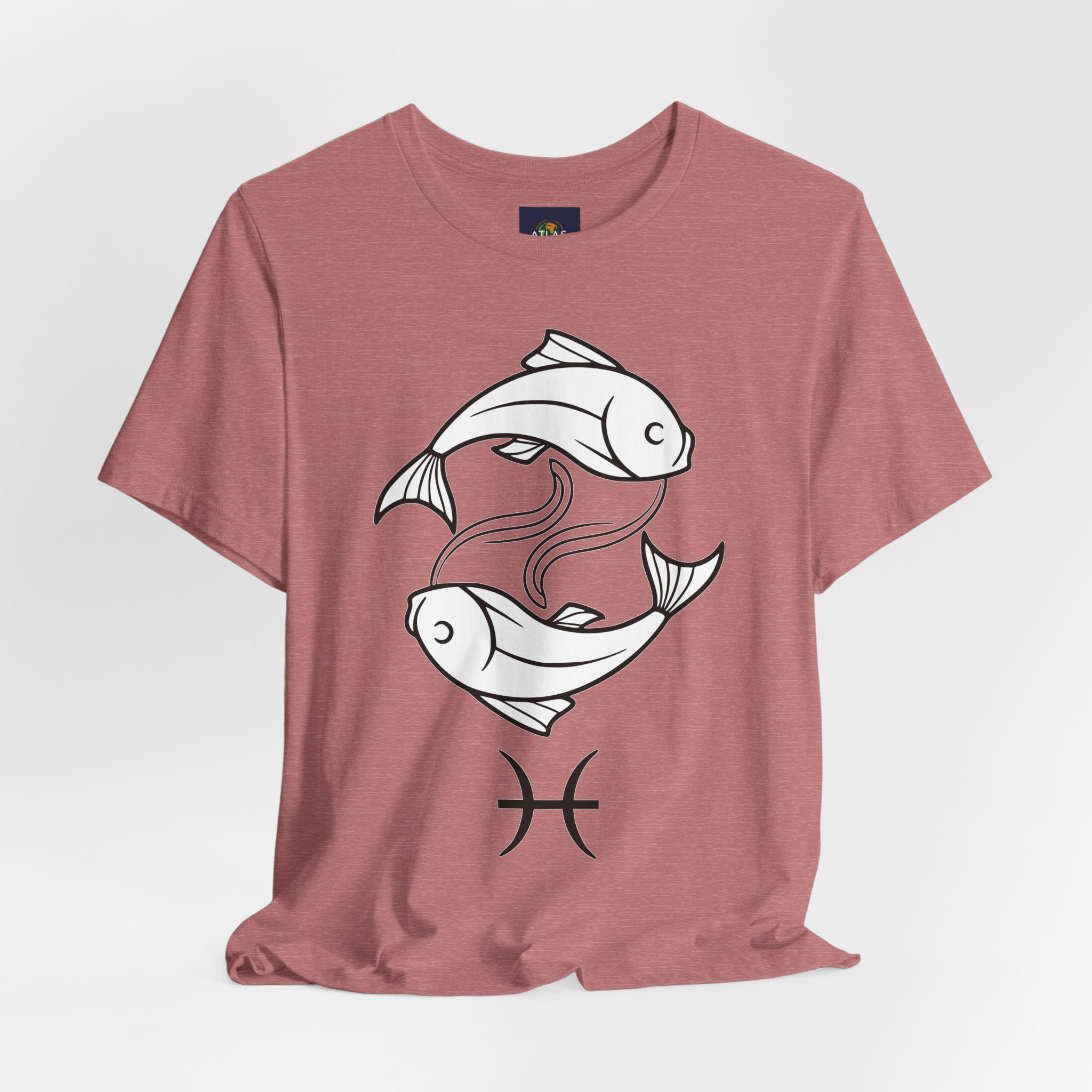 Pisces Zodiac T-shirt - Minimalist Black and White Unisex Tee