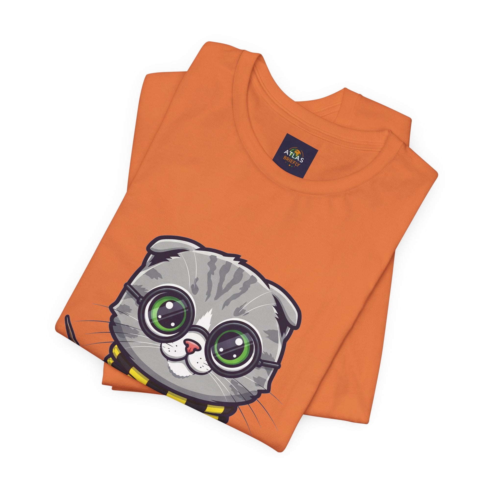 Hufflepurr Harry Potter T-Shirt - Funny Wizarding World Tee | Cute Potter Cat Gift - Atlas Briefly