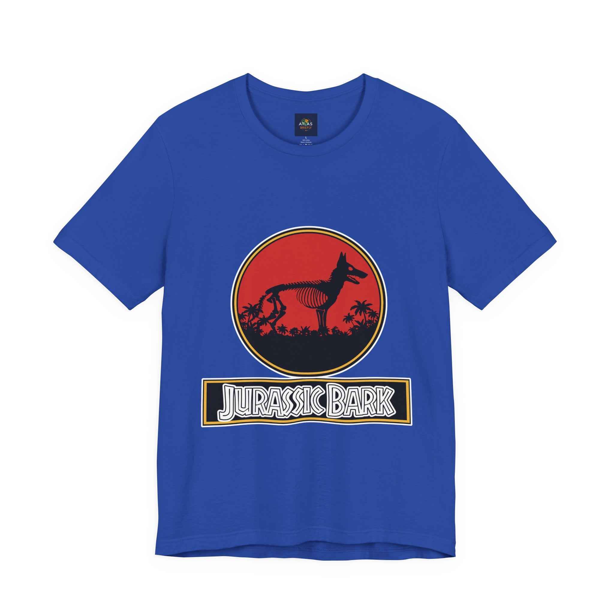 German Shepherd T-Shirt - Jurassic Bark Design | Unique Dog Lover Gift & Worldwide Shipping - Atlas Briefly