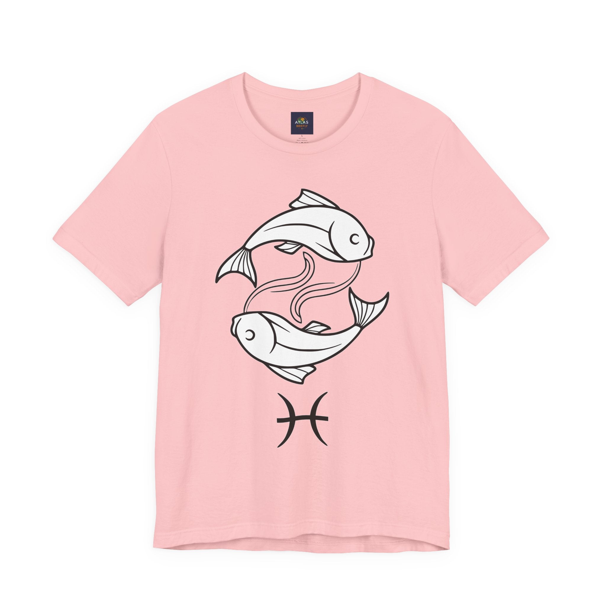 Pisces Zodiac T-shirt - Minimalist Black and White Unisex Tee