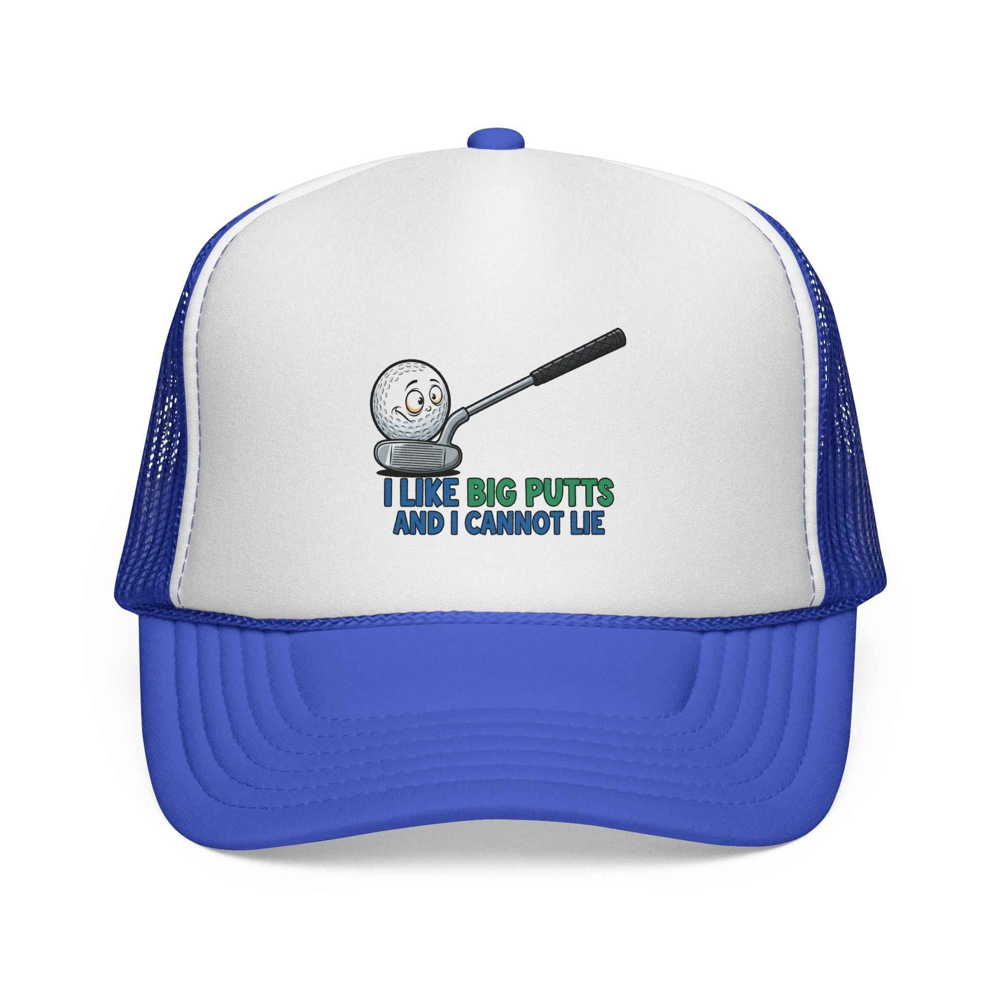 Big Putts Golf Trucker Cap - Hilarious Big Putts Golf Hat for Fun on the Course - Atlas Briefly