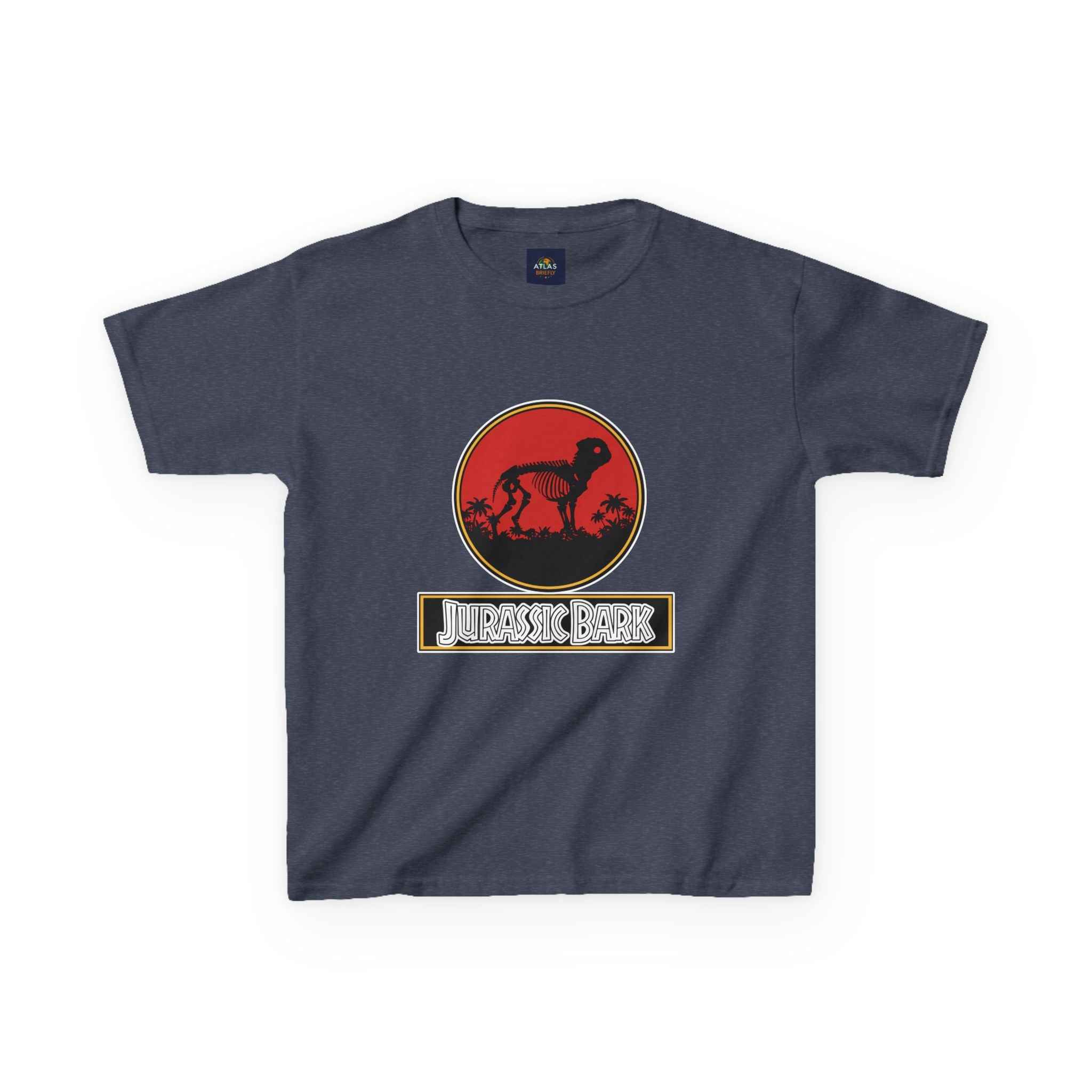 Kids Pug Jurassic Bark T-Shirt - Fun Dog & Dinosaur Tee for Kids with Worldwide Shipping - Atlas Briefly