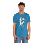 Gemini Zodiac Tee - Minimalistic Black and White Unisex Design