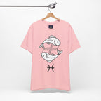 Pisces Zodiac T-shirt - Minimalist Black and White Unisex Tee