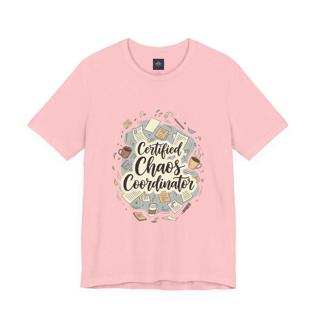 Certified Chaos Coordinator T-Shirt - Funny Mom Teacher Gift | Organized Chaos Tee for Stress-Free Life - Atlas Briefly