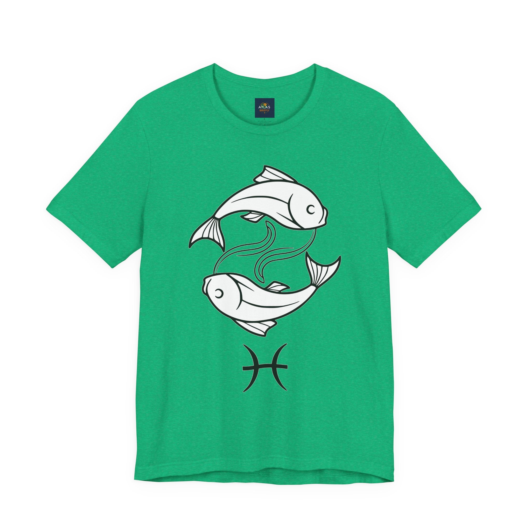 Pisces Zodiac T-shirt - Minimalist Black and White Unisex Tee