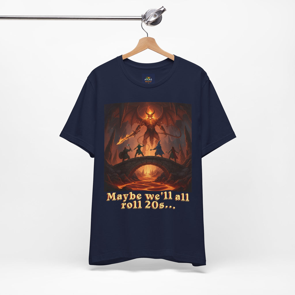 D&D Fantasy T-Shirt - Roll a Natural 20 Dungeon Master RPG Unisex Tee