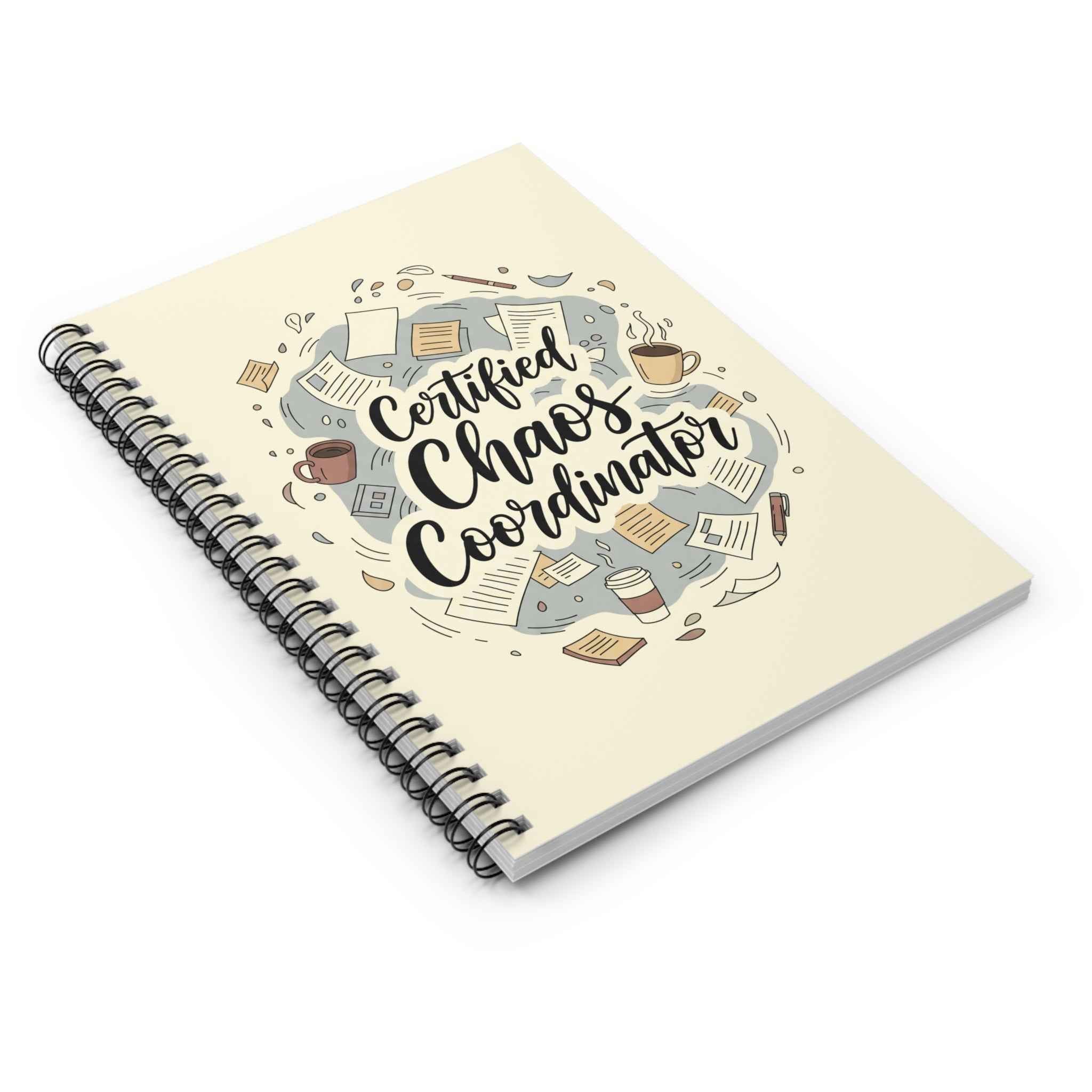Chaos Coordinator Spiral Notebook - Humor for Moms and Teachers | Perfect Organized Chaos Gift | US Version - Atlas Briefly
