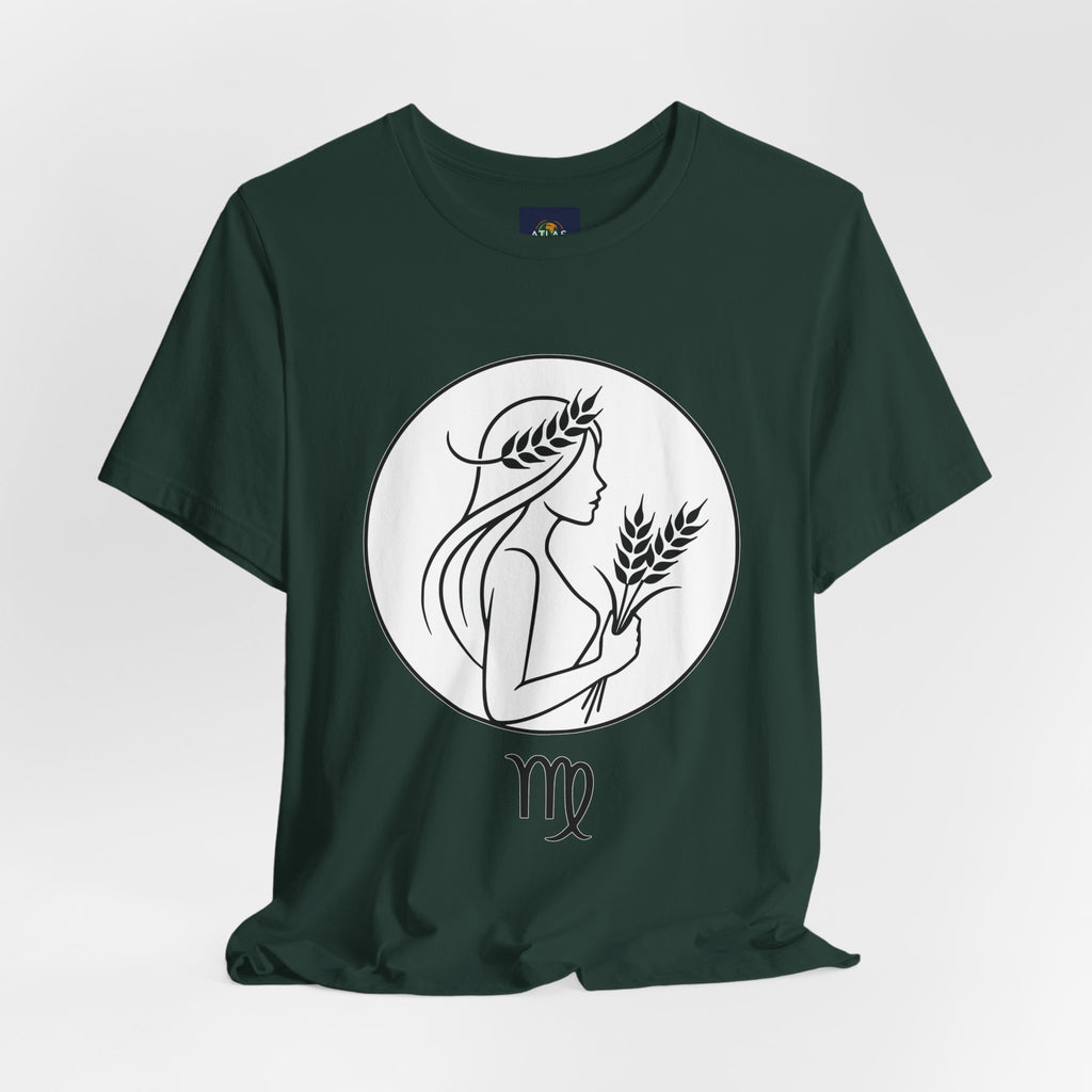 Virgo Zodiac Tee - Minimalist Black and White Unisex T-Shirt